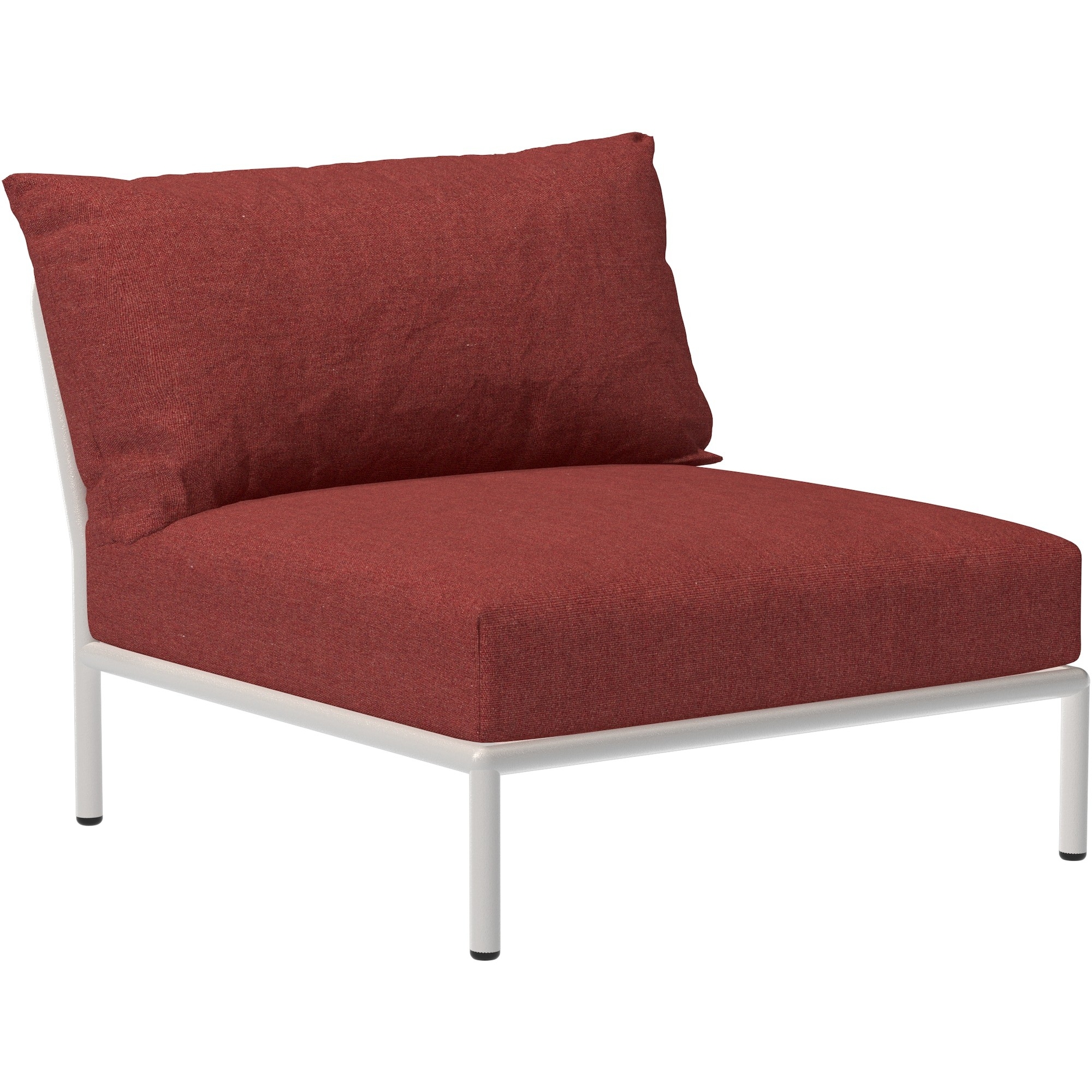 SOLD OUT – Level 2 couch – Lounge chair / central module – Scarlet Heritage + Muted white base - Houe