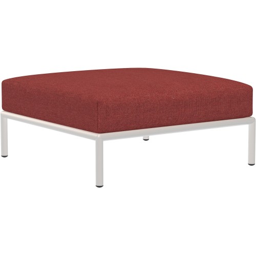 EPUISE – Canapé Level 2 – Ottoman – Scarlet Heritage + Base Blanc écru - Houe