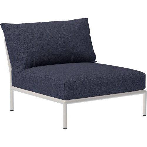 SOLD OUT – Level 2 couch – Lounge chair / central module – Indigo Heritage + Muted white base - Houe