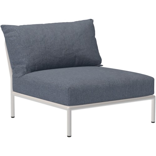 SOLD OUT – Level 2 couch – Lounge chair / central module – Sky Heritage + Muted white base - Houe