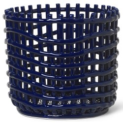 Ceramic basket L - blue - Ferm Living