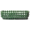 Ceramic basket oval - emerald green - Ferm Living