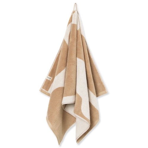 Serviette pour les mains Ebb - Sable / blanc-cassé - Ferm Living