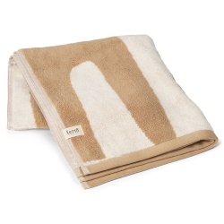 Serviette pour les mains Ebb - Sable / blanc-cassé - Ferm Living