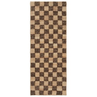 Check Wool runner – Coffee/natural - 70 x 180 cm - Ferm Living