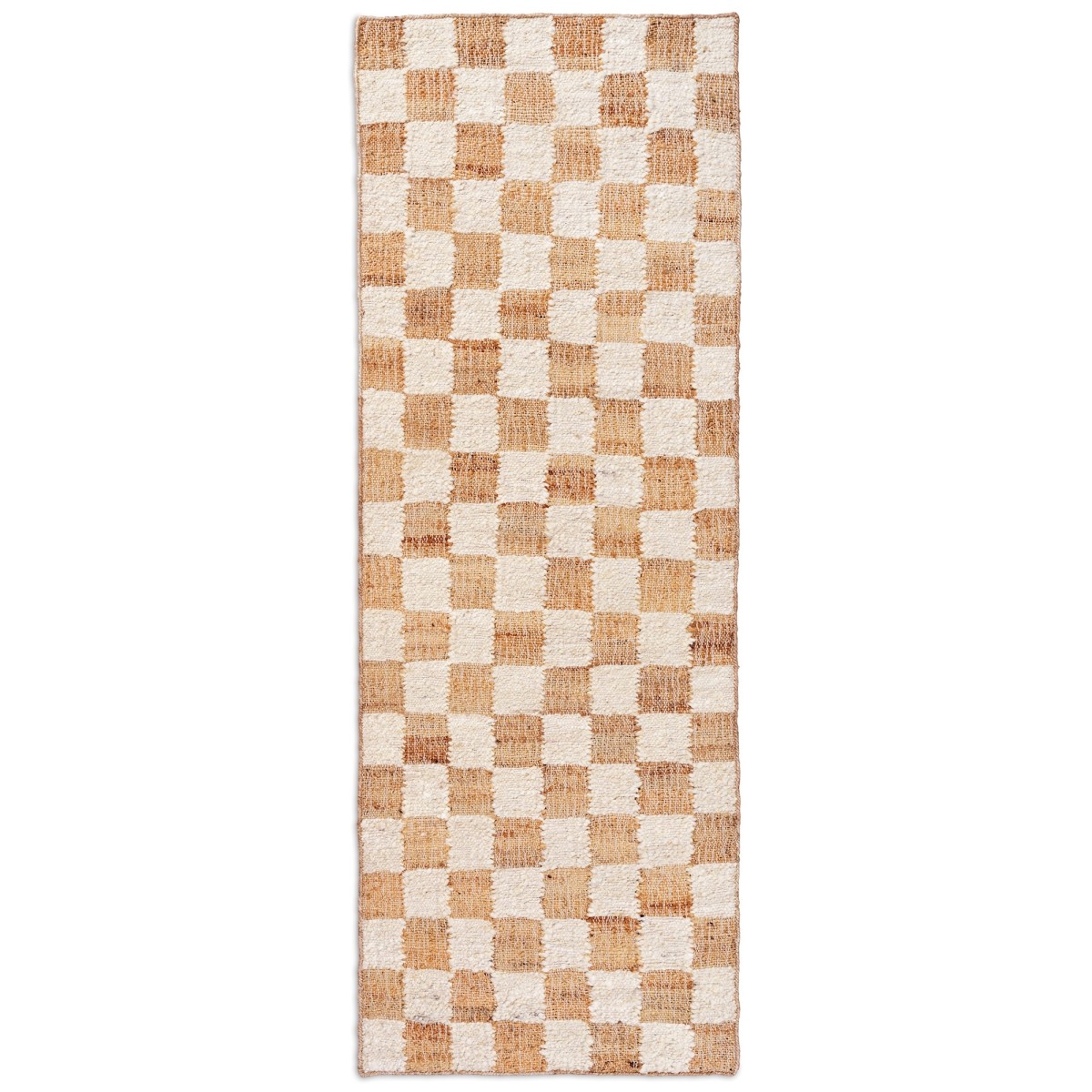 Runner Check Wool – Off-white/naturel – 70 x 180 cm - Ferm Living