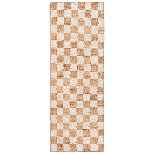 Runner Check Wool – Off-white/naturel – 70 x 180 cm - Ferm Living