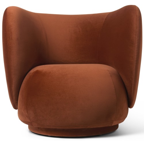 Fauteuil Rico – Rich Velvet 21 – Rust - Ferm Living