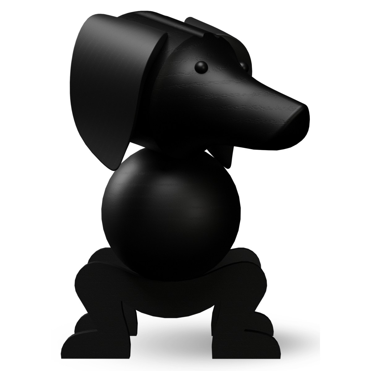 Dachshund - dark stained oak - H19,5cm - Kay Bojesen