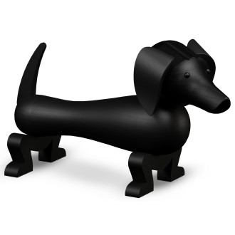 Dachshund - dark stained oak - H19,5cm - Kay Bojesen