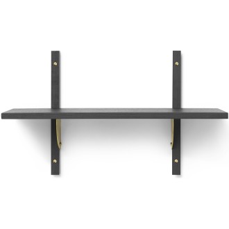 Sector Shelf – Simple and Narrow – Black ash / Brass