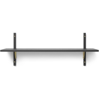 Sector Shelf – Simple and Wide – Black ash / Brass