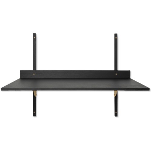 Sector Desk – Black ash / Brass - Ferm Living