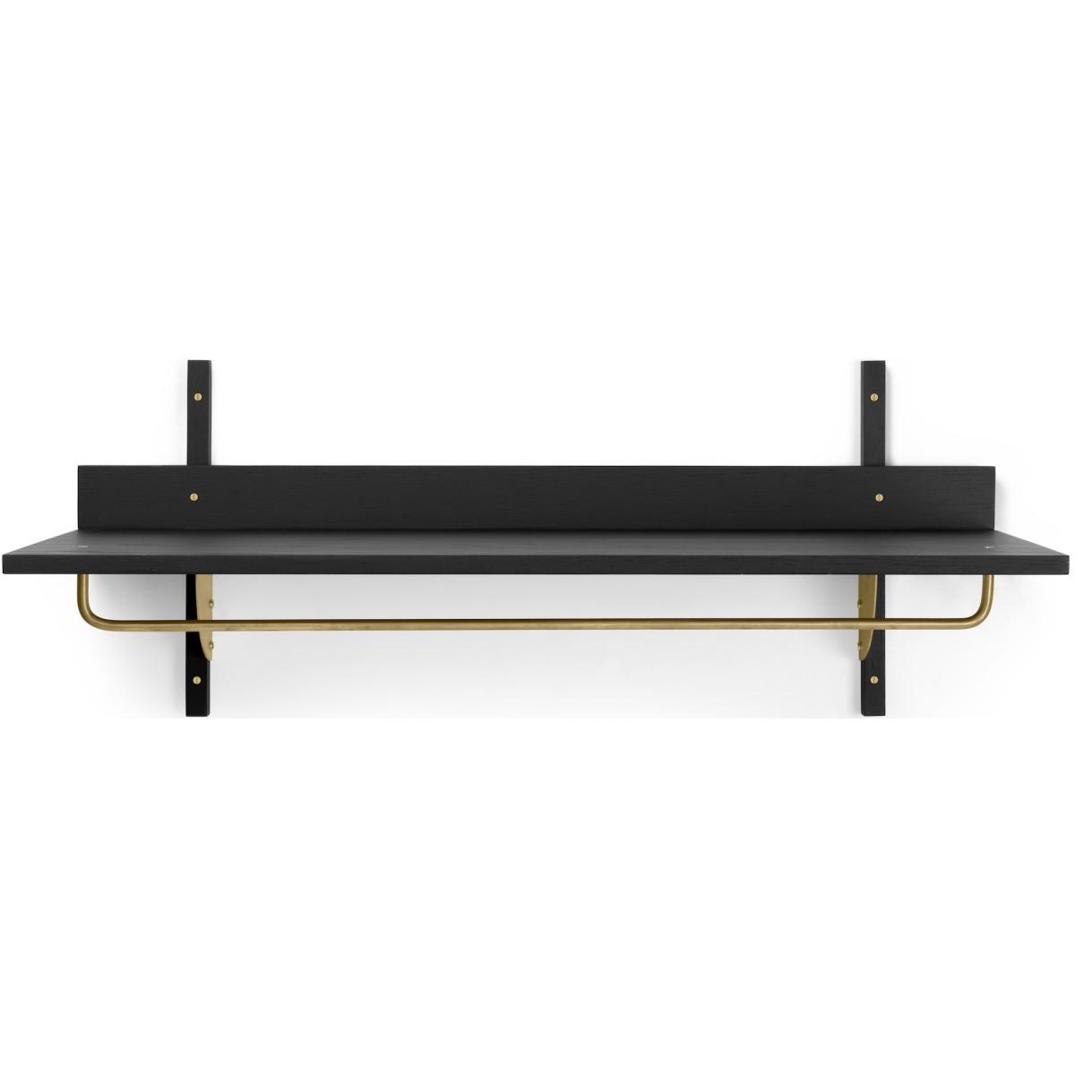 Sector Rack Shelf – Black ash / Brass