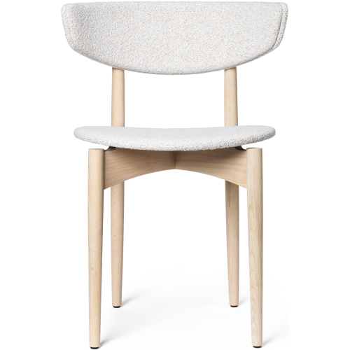 Herman Chair – Upholstered Seat and Backrest – White oiled beech + Soft Bouclé Off-White/Sand - Ferm Living