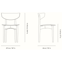 Chaise Herman Bois – Assise Rembourrée - Ferm Living