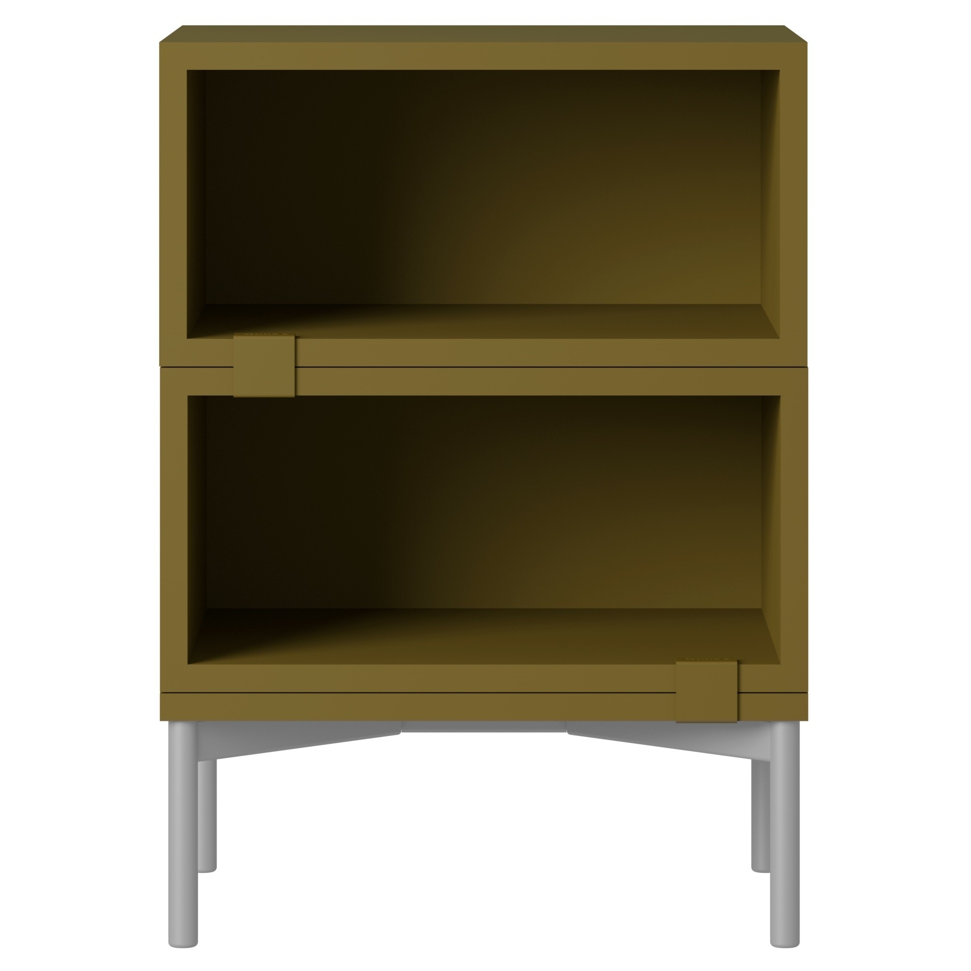 Stacked Bedside table – Configuration 1 – Brown Green - Muuto