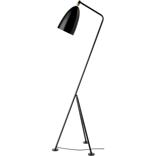 glossy black - Gräshoppa floor lamp - Gubi