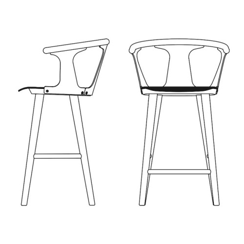 assise rembourrée - In Between barstool - &Tradition