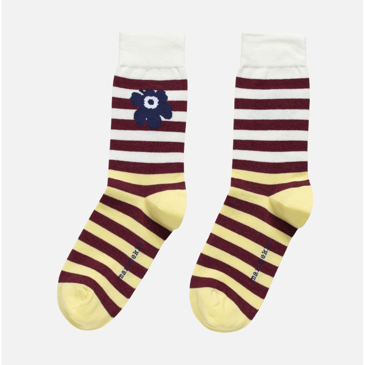 Kioski Kasvaa Tasaraita Unikko Two socks 128 - Marimekko