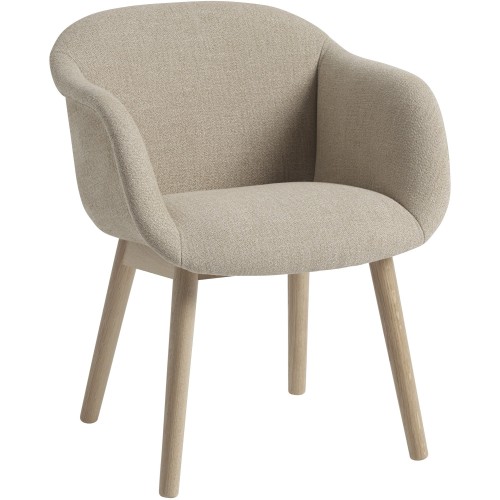 Fauteuil Fiber Soft – Pieds bois – Ecriture 240 / Chêne - Muuto