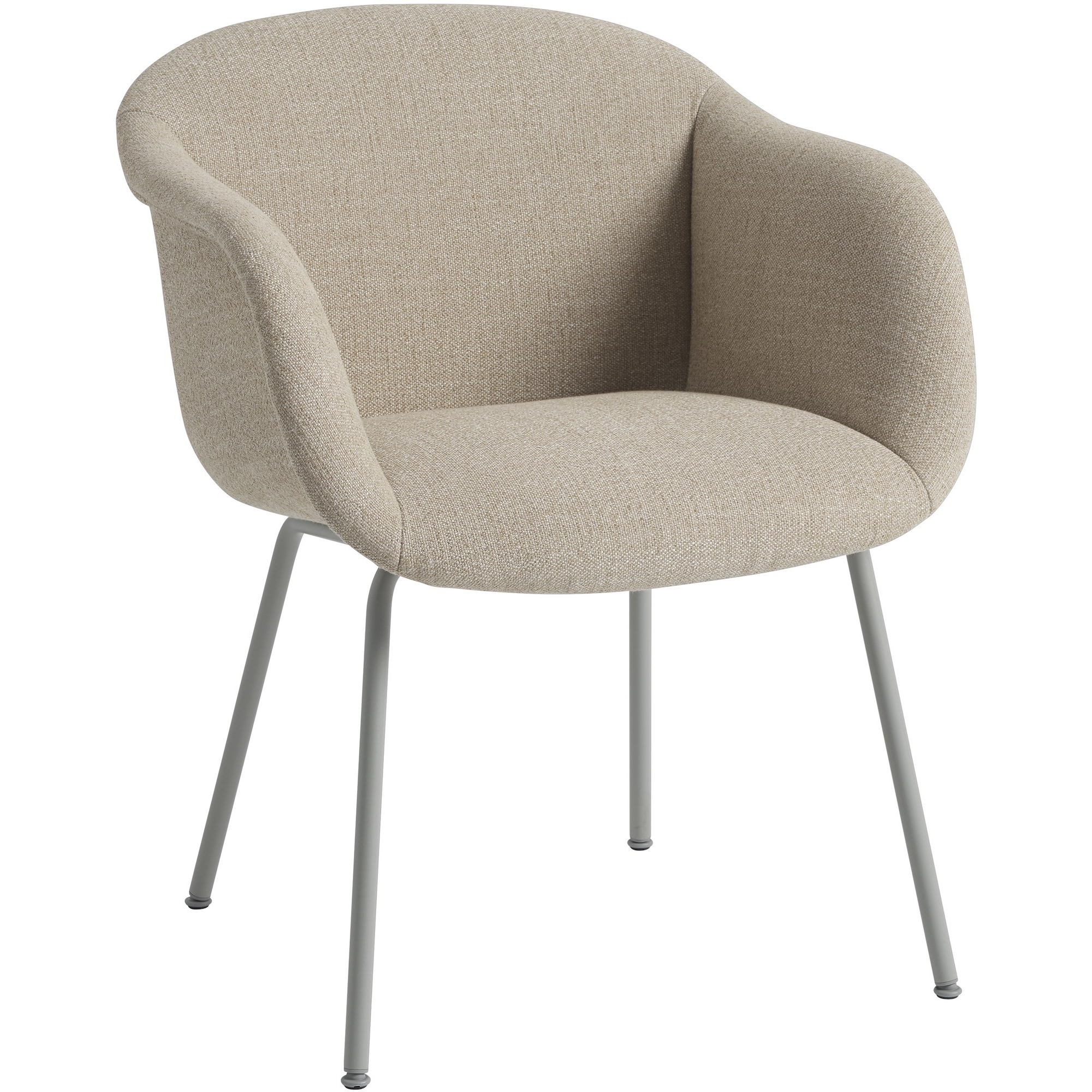 Fauteuil Fiber Soft – Pieds métal – Ecriture 240 / Gris - Muuto