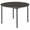 black laminate + plywood edge + black base - Base round table