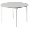 white laminate + plywood edge + white base - Base round table