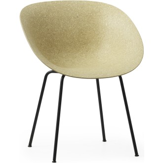 Mat Chair – With armrests – Hemp + Black base - Normann Copenhagen