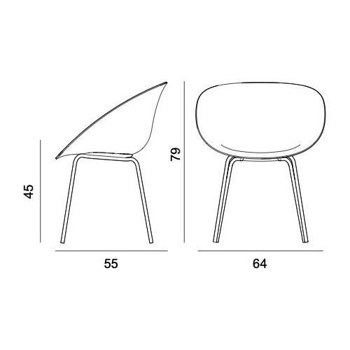 Chaise Mat – Avec accoudoirs – Intérieur rembourré - Normann Copenhagen