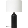 Small Gravity table lamp – Black steel + White lampshade - Gubi