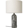 Large Gravity table lamp – Grey marble + Canvas lampshade - Gubi