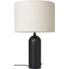 Large Gravity table lamp – Black steel + Canvas lampshade - Gubi