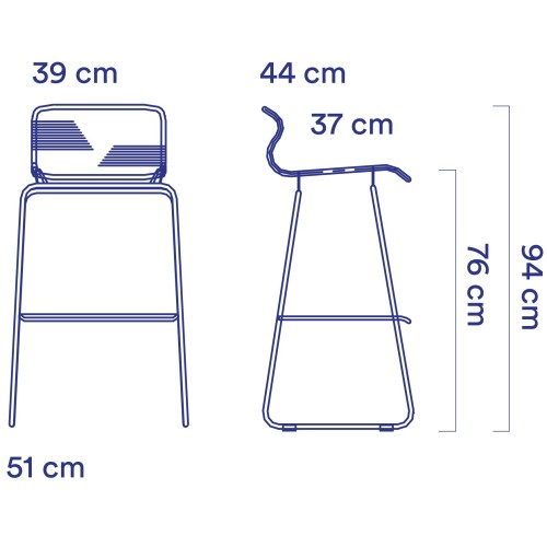 Tabouret Haut Panton One - Montana