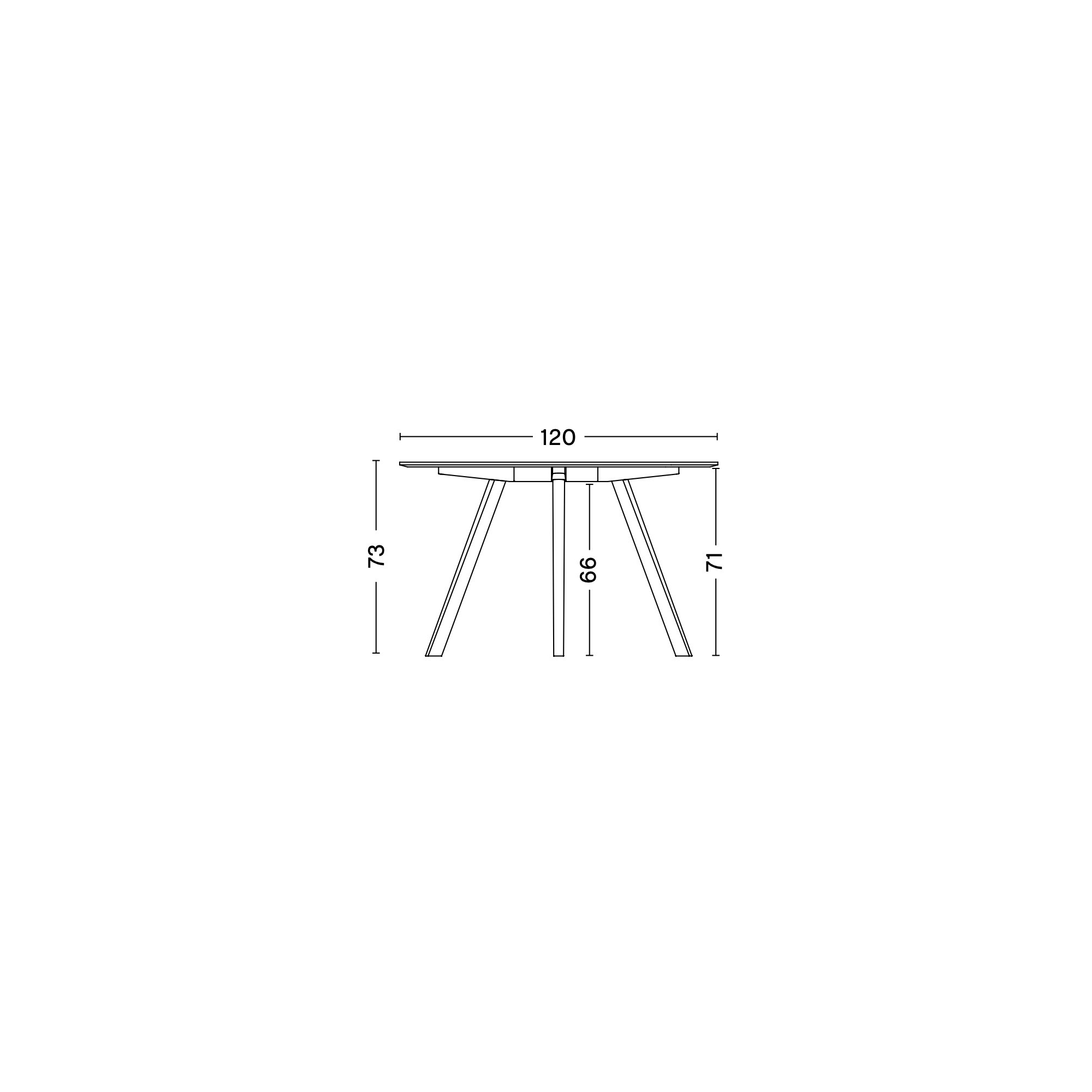 CPH25 Table – Ø120 x H73 cm - HAY