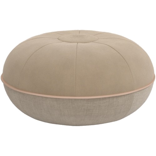 Fritz Hansen Pouf – Ø50 x H24 cm – Steelcut 236 / Natural Linen