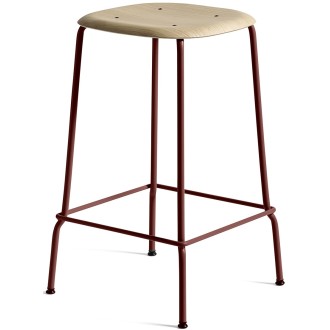 D.L - oak/fall red metal legs - Soft Edge 80 barstool - 65cm - 20%