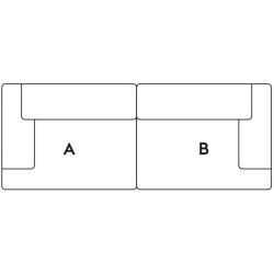 Connect – Canapé 2 places – Combinaison 1 (module A+B)