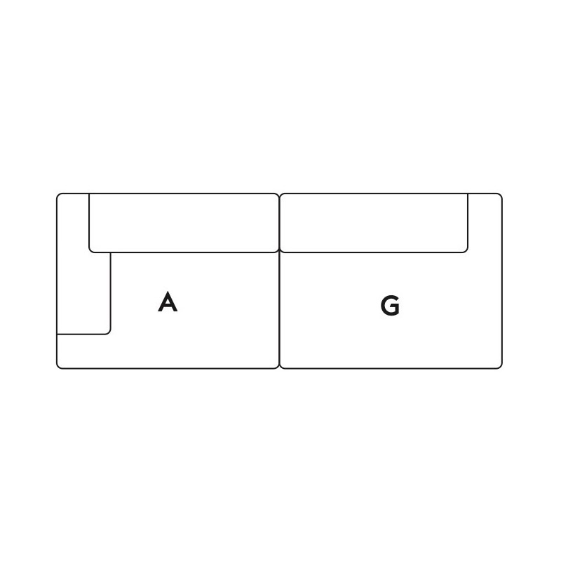 Connect – Canapé 2 places – Combinaison 2 (module A+G)