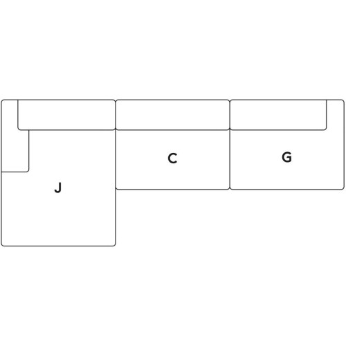 Connect – Canapé 3 places – Combinaison 3 (module J+C+G) - Muuto