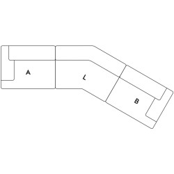 Connect – Canapé 3 places – Combinaison 4 (module A+L+B)