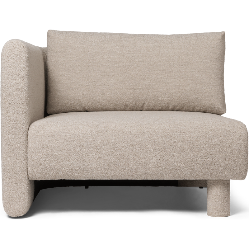 Dase sofa – Left armrest module – Soft Bouclé Natural - Ferm Living