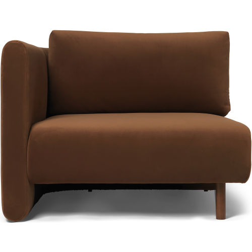 Dase sofa – Left armrest module – Rich Velvet Soft Brown - Ferm Living