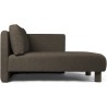 Canapé Dase – Chaise longue droite – Soft Bouclé Dark Brown - Ferm Living