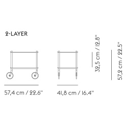 Flow Trolley – 2-Layer – Taupe - Muuto