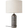 Large Gravity table lamp – Grey and Black marble + Canvas lampshade - Gubi