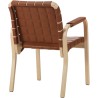 Armchair 45 – Walnut Elegance leather + Naturel lacquered birch + Walnut winding leather armrests - Artek