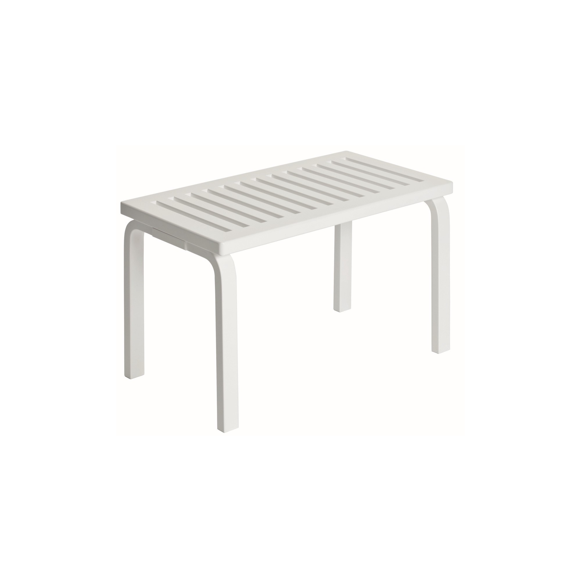 Bench – Slatted seat – White lacquered birch - OFFER - Artek