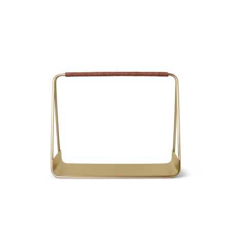 Port Wood Basket - brass