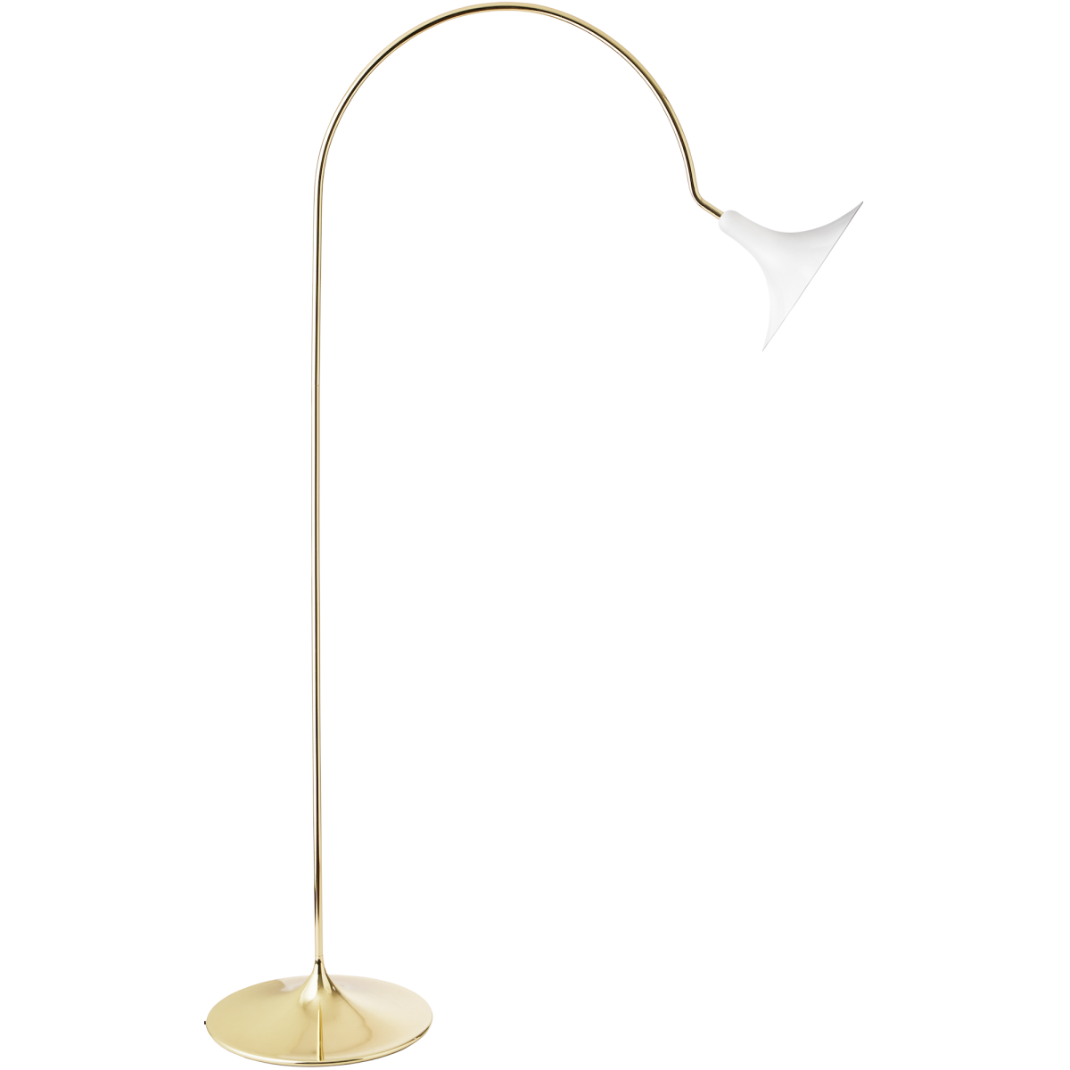 Nuura – Petalii Floor lamp, white and polished brass